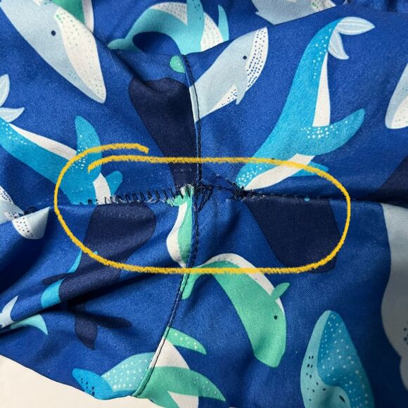 Billabong Boys Blue Whale Pattern Elastic Waist Mesh Lined Swim Trunks Size M - Picture 7 of 12